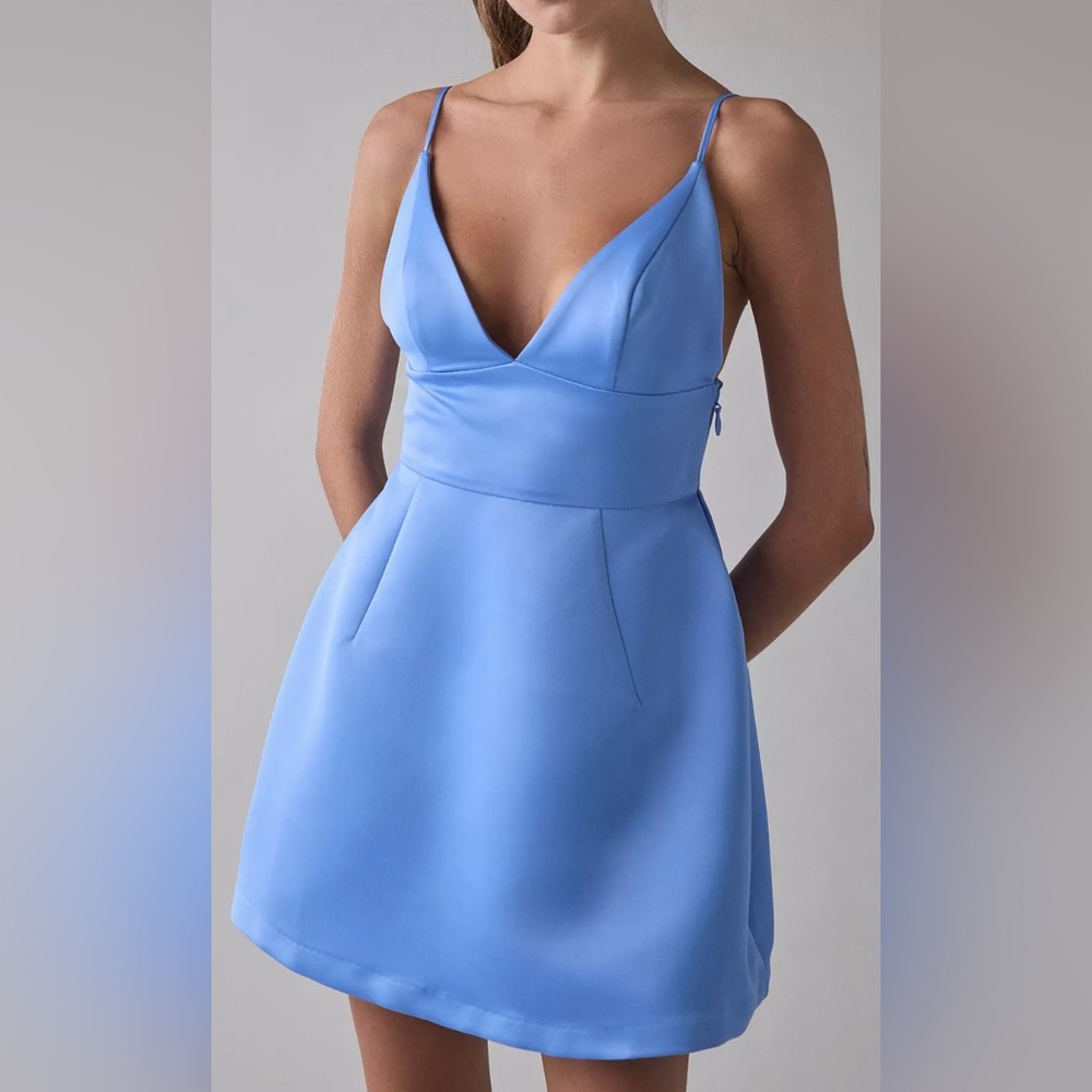 Kimchi Blue Petit Fours Fit-And-Flare Satin Mini Dress